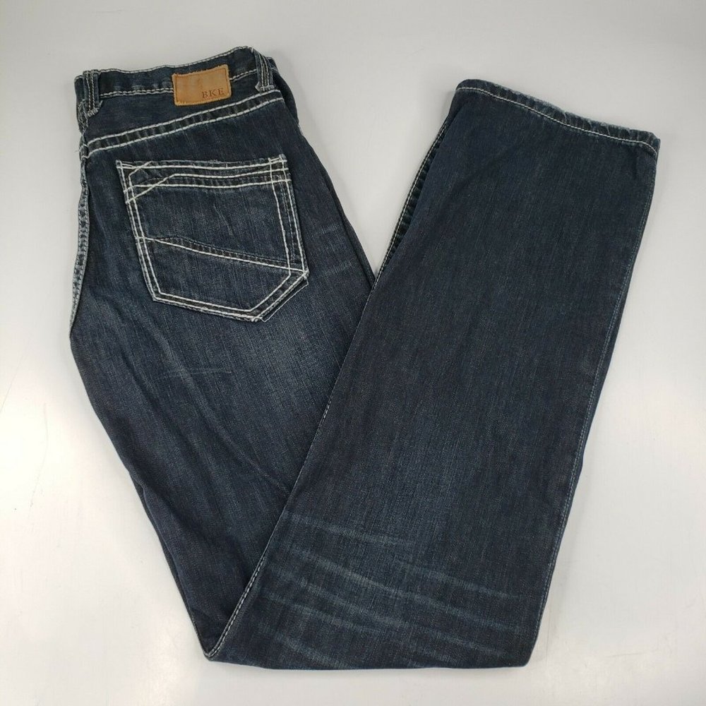 BKE mens Tyler straight leg blue jeans 34XXL 34L 34 x 36